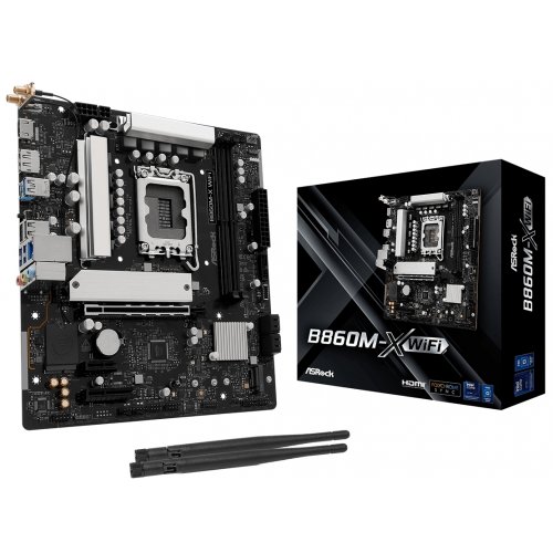 Материнська плата AsRock B860M-X WiFi (s1851, Intel B860) купити з перевіркою сумісності: огляд, характеристики, ціна у Києві, Львові, Вінниці, Хмельницькому, Івано-Франківську, Україні | інтернет-магазин TELEMART.UA фото