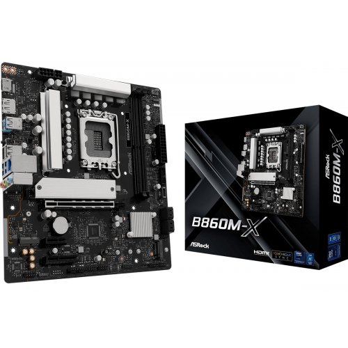 Материнська плата AsRock B860M-X (s1851, Intel B860) купити з перевіркою сумісності: огляд, характеристики, ціна у Києві, Львові, Вінниці, Хмельницькому, Івано-Франківську, Україні | інтернет-магазин TELEMART.UA фото