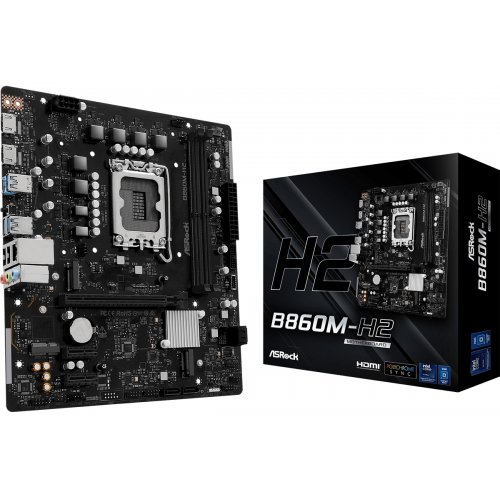 Материнська плата AsRock B860M-H2 (s1851, Intel B860) купити з перевіркою сумісності: огляд, характеристики, ціна у Києві, Львові, Вінниці, Хмельницькому, Івано-Франківську, Україні | інтернет-магазин TELEMART.UA фото