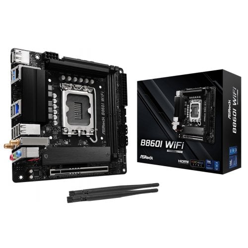 Материнська плата AsRock B860I WiFi (s1851, Intel B860) купити з перевіркою сумісності: огляд, характеристики, ціна у Києві, Львові, Вінниці, Хмельницькому, Івано-Франківську, Україні | інтернет-магазин TELEMART.UA фото