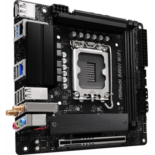 Купить Материнская плата AsRock B860I WiFi (s1851, Intel B860) с проверкой совместимости: обзор, характеристики, цена в Киеве, Днепре, Одессе, Харькове, Украине | интернет-магазин TELEMART.UA фото