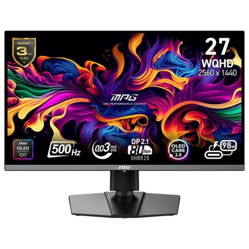 Купити Монітор MSI 26.5" MPG 272QR QD-OLED X50 Black - ціна в Києві, Львові, Вінниці, Хмельницькому, Франківську, Україні | інтернет-магазин TELEMART.UA фото