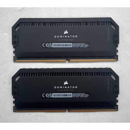 Озп Corsair DDR5 32GB (2x16GB) 7200Mhz Dominator Platinum RGB Black (CMT32GX5M2X7200C34) (Відновлено продавцем, 729709) купити з перевіркою сумісності: огляд, характеристики, ціна у Києві, Львові, Вінниці, Хмельницькому, Івано-Франківську, Україні | інтернет-магазин TELEMART.UA фото