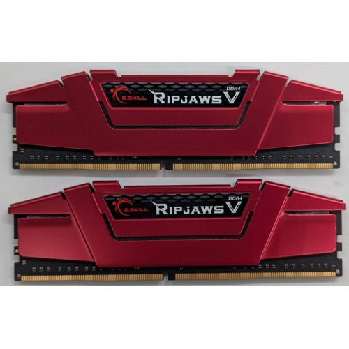 Купить Озу G.Skill DDR4 32GB (2x16GB) 3600Mhz Ripjaws V Red (F4-3600C19D-32GVRB) (Восстановлено продавцом, 729742) с проверкой совместимости: обзор, характеристики, цена в Киеве, Днепре, Одессе, Харькове, Украине | интернет-магазин TELEMART.UA фото