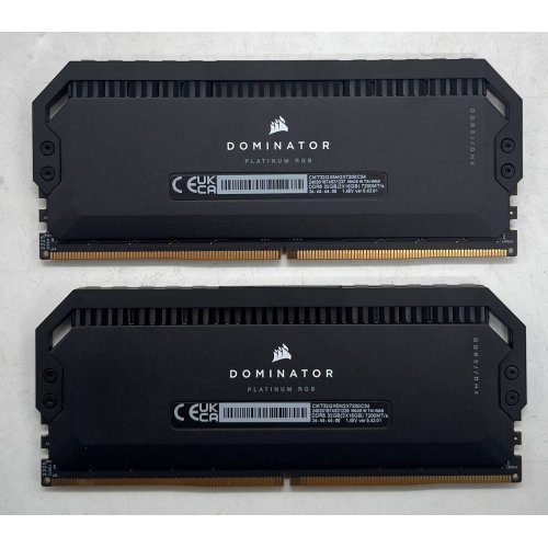 Озп Corsair DDR5 32GB (2x16GB) 7200Mhz Dominator Platinum RGB Black (CMT32GX5M2X7200C34) (Відновлено продавцем, 729746) купити з перевіркою сумісності: огляд, характеристики, ціна у Києві, Львові, Вінниці, Хмельницькому, Івано-Франківську, Україні | інтернет-магазин TELEMART.UA фото