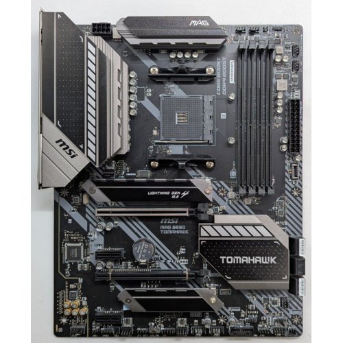 Материнська плата MSI MAG B550 TOMAHAWK (sAM4, AMD B550) (Відновлено продавцем, 729764) купити з перевіркою сумісності: огляд, характеристики, ціна у Києві, Львові, Вінниці, Хмельницькому, Івано-Франківську, Україні | інтернет-магазин TELEMART.UA фото