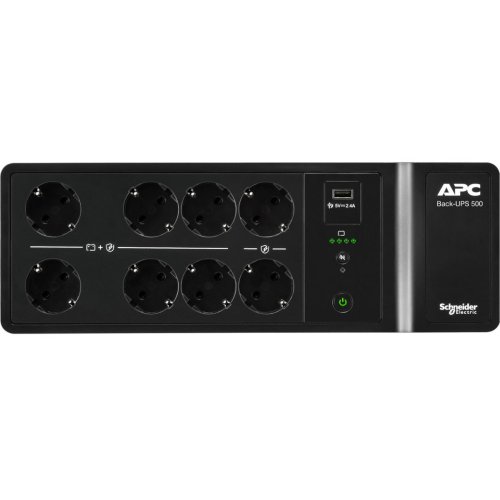 Купити ДБЖ APC Back UPS 500VA Schuko (BE500G2-GR) - ціна в Києві, Львові, Вінниці, Хмельницькому, Франківську, Україні | інтернет-магазин TELEMART.UA фото