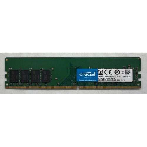 Купить Озу Crucial DDR4 8GB 2666Mhz (CT8G4DFS8266) (Восстановлено продавцом, 730025) с проверкой совместимости: обзор, характеристики, цена в Киеве, Днепре, Одессе, Харькове, Украине | интернет-магазин TELEMART.UA фото