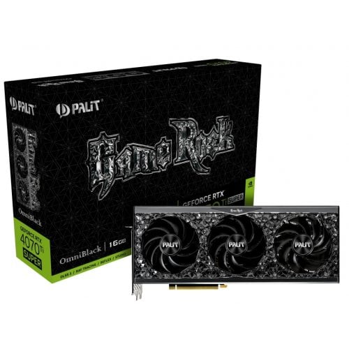 Купить Видеокарта Palit GeForce RTX 4070 Ti SUPER GameRock OmniBlack 16384MB (NED47TS019T2-1020Q) с проверкой совместимости: обзор, характеристики, цена в Киеве, Днепре, Одессе, Харькове, Украине | интернет-магазин TELEMART.UA фото