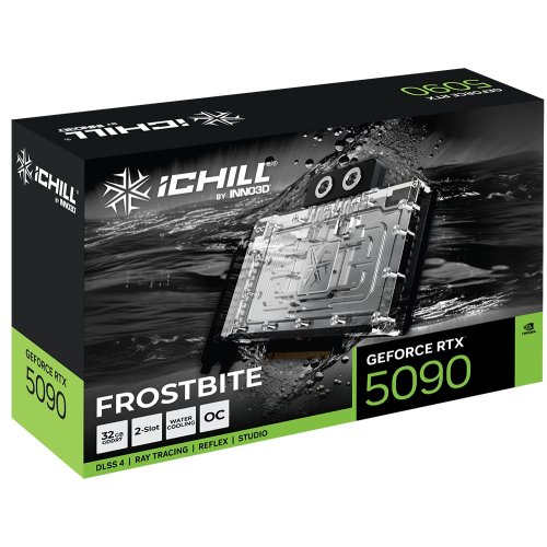 Відеокарта Inno3D GeForce RTX 5090 iCHILL FROSTBITE 32768MB (C50903-32D7X-1759FB) купити з перевіркою сумісності: огляд, характеристики, ціна у Києві, Львові, Вінниці, Хмельницькому, Івано-Франківську, Україні | інтернет-магазин TELEMART.UA фото