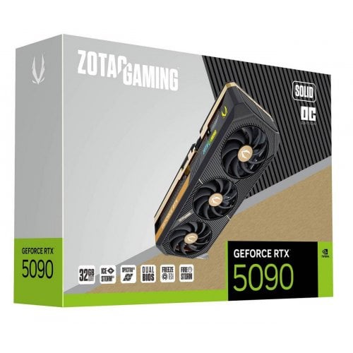 Купить Видеокарта Zotac GeForce RTX 5090 GAMING SOLID OC 32768MB (ZT-B50900J-10P) с проверкой совместимости: обзор, характеристики, цена в Киеве, Днепре, Одессе, Харькове, Украине | интернет-магазин TELEMART.UA фото