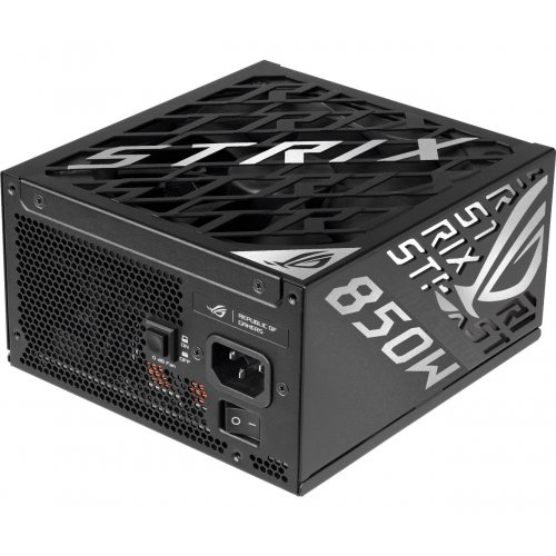 Блок живлення Asus ROG Strix 850W Platinum (90YE00W2-B0NA00) Black купити з перевіркою сумісності: огляд, характеристики, ціна у Києві, Львові, Вінниці, Хмельницькому, Івано-Франківську, Україні | інтернет-магазин TELEMART.UA фото