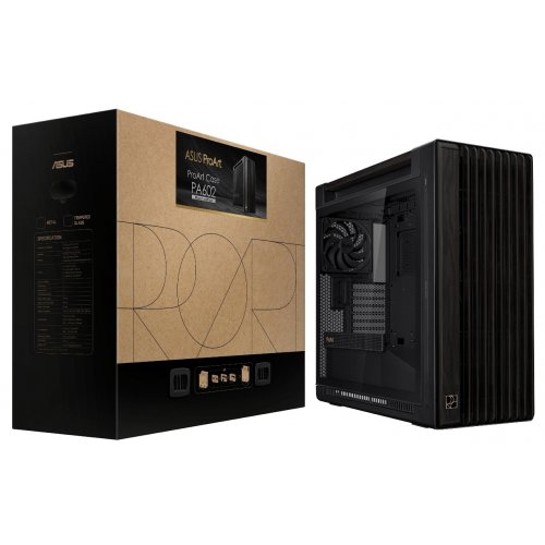 Корпус Asus ProArt PA602 Wood Edition - Tempered Glass без БЖ (90DC00J0-B09010) Black купити з перевіркою сумісності: огляд, характеристики, ціна у Києві, Львові, Вінниці, Хмельницькому, Івано-Франківську, Україні | інтернет-магазин TELEMART.UA фото