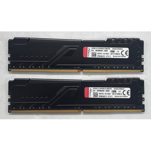 Купить Озу HyperX DDR4 8GB (2x4GB) 2666Mhz Fury Black (HX426C16FB3K2/8) (Восстановлено продавцом, 730252) с проверкой совместимости: обзор, характеристики, цена в Киеве, Днепре, Одессе, Харькове, Украине | интернет-магазин TELEMART.UA фото