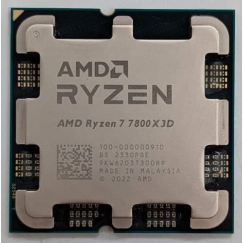 Процесор AMD Ryzen 7 7800X3D 4.2(5.0)GHz 96MB sAM5 Tray (100-000000910) (Відновлено продавцем, 730271) купити з перевіркою сумісності: огляд, характеристики, ціна у Києві, Львові, Вінниці, Хмельницькому, Івано-Франківську, Україні | інтернет-магазин TELEMART.UA фото