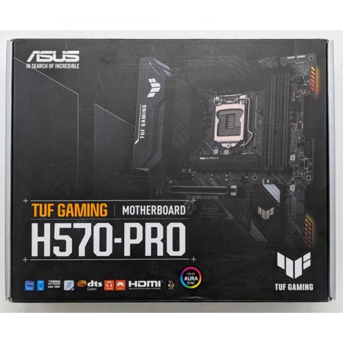 Материнська плата Asus TUF GAMING H570-PRO (s1200, Intel H570) (Відновлено продавцем, 730476) купити з перевіркою сумісності: огляд, характеристики, ціна у Києві, Львові, Вінниці, Хмельницькому, Івано-Франківську, Україні | інтернет-магазин TELEMART.UA фото