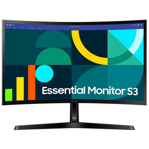 Купити Монітор Samsung 27" Essential S3 (LS27D366GAIXCI) Black - ціна в Києві, Львові, Вінниці, Хмельницькому, Франківську, Україні | інтернет-магазин TELEMART.UA фото