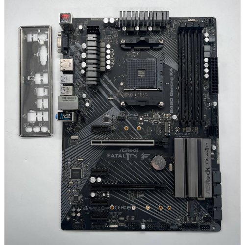 Материнська плата AsRock FATAL1TY B450 Gaming K4 (sAM4, AMD B450) (Відновлено продавцем, 730559) купити з перевіркою сумісності: огляд, характеристики, ціна у Києві, Львові, Вінниці, Хмельницькому, Івано-Франківську, Україні | інтернет-магазин TELEMART.UA фото