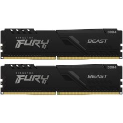 Озу Kingston DDR4 16GB (2x8GB) 3200Mhz FURY Beast Black (KF432C16BBK2/16) (Восстановлено продавцом, 730562)