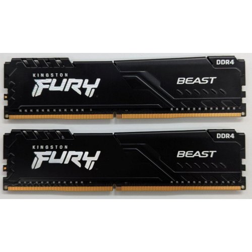 Купить Озу Kingston DDR4 16GB (2x8GB) 3200Mhz FURY Beast Black (KF432C16BBK2/16) (Восстановлено продавцом, 730562) с проверкой совместимости: обзор, характеристики, цена в Киеве, Днепре, Одессе, Харькове, Украине | интернет-магазин TELEMART.UA фото