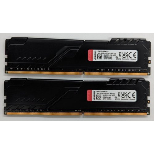 Купить Озу Kingston DDR4 16GB (2x8GB) 3200Mhz FURY Beast Black (KF432C16BBK2/16) (Восстановлено продавцом, 730562) с проверкой совместимости: обзор, характеристики, цена в Киеве, Днепре, Одессе, Харькове, Украине | интернет-магазин TELEMART.UA фото