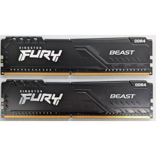 Озп Kingston DDR4 8GB (2x4GB) 2666Mhz FURY Beast Black (KF426C16BBK2/8) (Відновлено продавцем, 730820) купити з перевіркою сумісності: огляд, характеристики, ціна у Києві, Львові, Вінниці, Хмельницькому, Івано-Франківську, Україні | інтернет-магазин TELEMART.UA фото