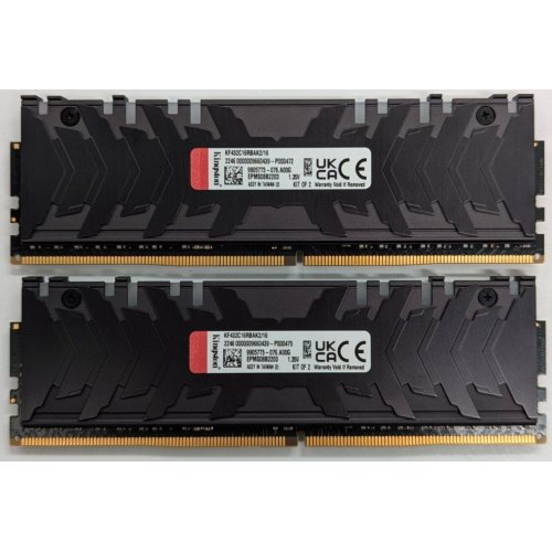 Озп Kingston DDR4 16GB (2x8GB) 3200Mhz FURY Renegade RGB Black (KF432C16RBAK2/16) (Відновлено продавцем, 730826) купити з перевіркою сумісності: огляд, характеристики, ціна у Києві, Львові, Вінниці, Хмельницькому, Івано-Франківську, Україні | інтернет-магазин TELEMART.UA фото