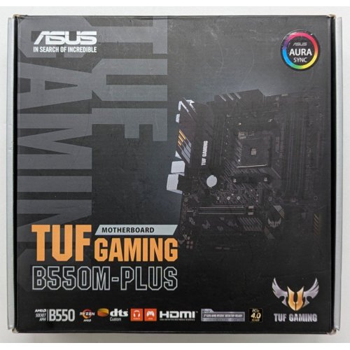 Материнська плата Asus TUF GAMING B550M-PLUS (sAM4, AMD B550) (Відновлено продавцем, 730889) купити з перевіркою сумісності: огляд, характеристики, ціна у Києві, Львові, Вінниці, Хмельницькому, Івано-Франківську, Україні | інтернет-магазин TELEMART.UA фото