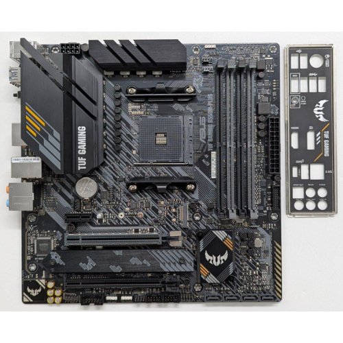 Материнська плата Asus TUF GAMING B550M-PLUS (sAM4, AMD B550) (Відновлено продавцем, 730889) купити з перевіркою сумісності: огляд, характеристики, ціна у Києві, Львові, Вінниці, Хмельницькому, Івано-Франківську, Україні | інтернет-магазин TELEMART.UA фото