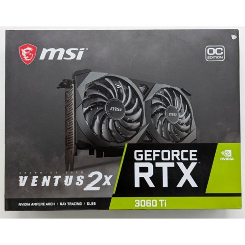 Відеокарта MSI GeForce RTX 3060 Ti VENTUS 2X OC 8192MB (RTX 3060 Ti VENTUS 2X OC) (Відновлено продавцем, 730896) купити з перевіркою сумісності: огляд, характеристики, ціна у Києві, Львові, Вінниці, Хмельницькому, Івано-Франківську, Україні | інтернет-магазин TELEMART.UA фото