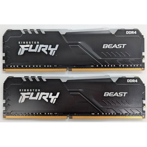 Озп Kingston DDR4 16GB (2x8GB) 3600Mhz FURY Beast RGB Black (KF436C17BB2AK2/16) (Відновлено продавцем, 731095) купити з перевіркою сумісності: огляд, характеристики, ціна у Києві, Львові, Вінниці, Хмельницькому, Івано-Франківську, Україні | інтернет-магазин TELEMART.UA фото