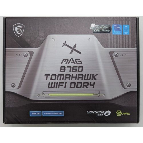 Материнська плата MSI MAG B760 TOMAHAWK WIFI DDR4 (s1700, Intel B760) (Відновлено продавцем, 731107) купити з перевіркою сумісності: огляд, характеристики, ціна у Києві, Львові, Вінниці, Хмельницькому, Івано-Франківську, Україні | інтернет-магазин TELEMART.UA фото