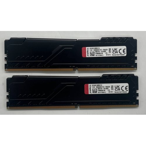 Озп Kingston DDR4 16GB (2x8GB) 2666Mhz FURY Beast Black (KF426C16BBK2/16) (Відновлено продавцем, 731361) купити з перевіркою сумісності: огляд, характеристики, ціна у Києві, Львові, Вінниці, Хмельницькому, Івано-Франківську, Україні | інтернет-магазин TELEMART.UA фото