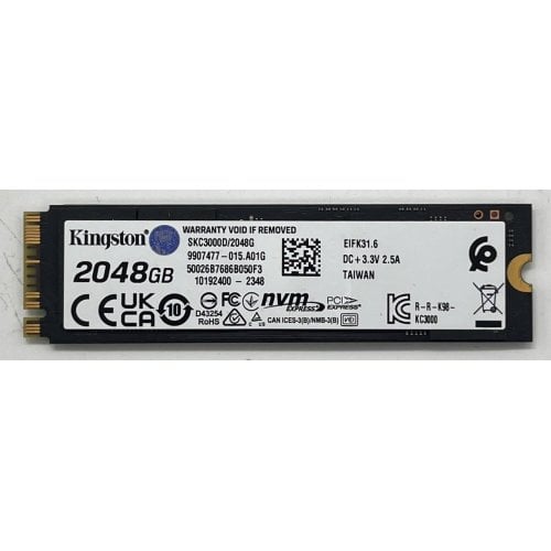 Купить Ssd-диск Kingston KC3000 3D NAND TLC 2TB M.2 (2280 PCI-E) NVMe x4 (SKC3000D/2048G) (Восстановлено продавцом, 731794) с проверкой совместимости: обзор, характеристики, цена в Киеве, Днепре, Одессе, Харькове, Украине | интернет-магазин TELEMART.UA фото