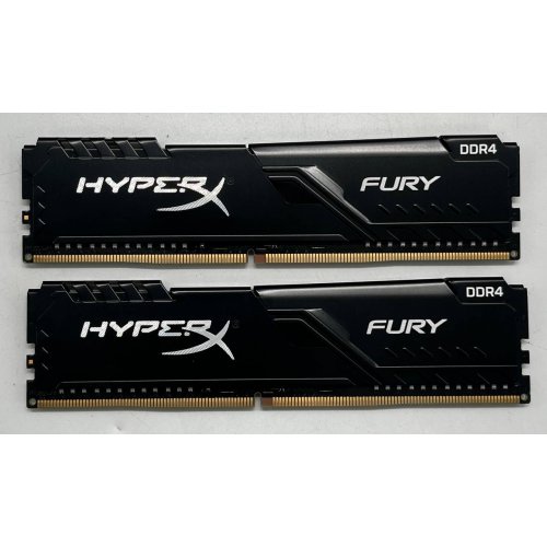 Озп HyperX DDR4 16GB (2x8GB) 2666Mhz Fury Black (HX426C16FB3K2/16) (Відновлено продавцем, 731908) купити з перевіркою сумісності: огляд, характеристики, ціна у Києві, Львові, Вінниці, Хмельницькому, Івано-Франківську, Україні | інтернет-магазин TELEMART.UA фото