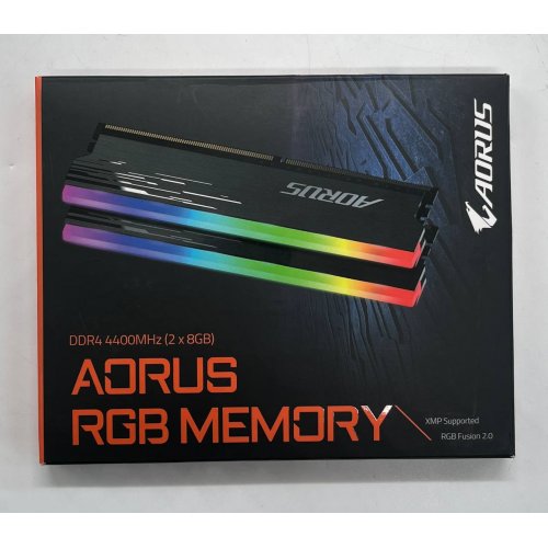 Озп Gigabyte DDR4 16GB (2x8GB) 4400Mhz AORUS RGB (GP-ARS16G44) (Відновлено продавцем, 731910) купити з перевіркою сумісності: огляд, характеристики, ціна у Києві, Львові, Вінниці, Хмельницькому, Івано-Франківську, Україні | інтернет-магазин TELEMART.UA фото