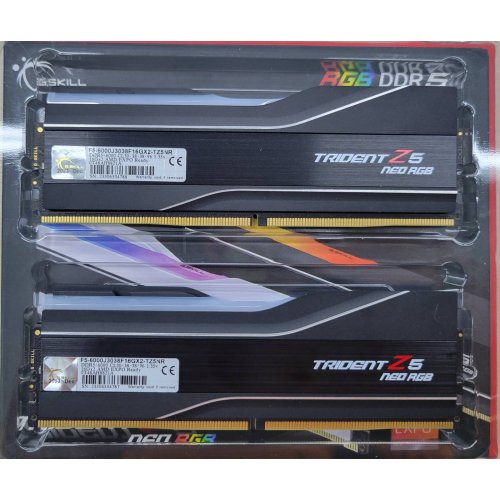 Купить Уценка озу G.Skill DDR5 32GB (2x16GB) 6000Mhz Trident Z5 Neo RGB (F5-6000J3038F16GX2-TZ5NR) (Следы использования, 731952) с проверкой совместимости: обзор, характеристики, цена в Киеве, Днепре, Одессе, Харькове, Украине | интернет-магазин TELEMART.UA фото