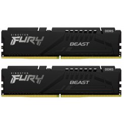 Уцінка озп Kingston DDR5 64GB (2x32GB) 6000Mhz FURY Beast Black (KF560C30BBK2-64) (Сліди використання, 731977)