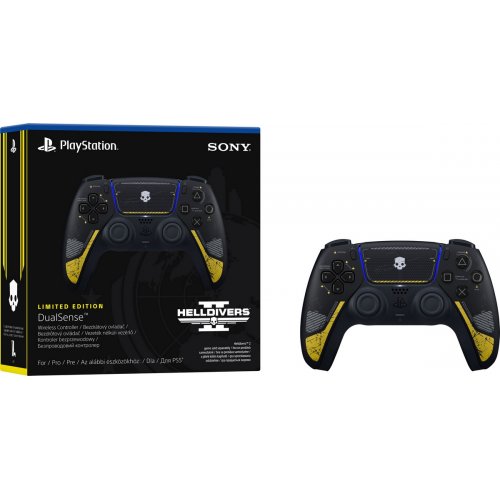 Купити Ігровий маніпулятор Sony DualSense for PS5 Helldivers 2 Limited Edition (1000047305) Black - ціна в Києві, Львові, Вінниці, Хмельницькому, Франківську, Україні | інтернет-магазин TELEMART.UA фото