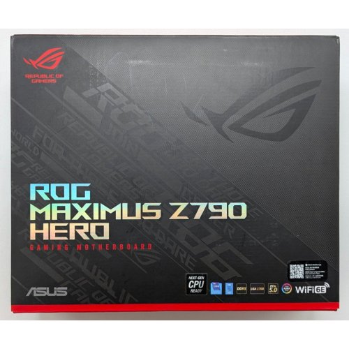 Купить Материнская плата Asus ROG MAXIMUS Z790 HERO (s1700, Intel Z790) (Восстановлено продавцом, 732201) с проверкой совместимости: обзор, характеристики, цена в Киеве, Днепре, Одессе, Харькове, Украине | интернет-магазин TELEMART.UA фото