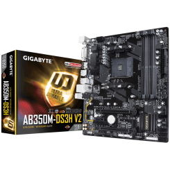 Материнська плата Gigabyte GA-AB350M-DS3H V2 (sAM4, AMD B350) (Відновлено продавцем, 732202)