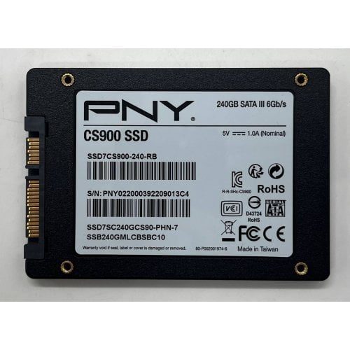 Купить Ssd-диск PNY CS900 240GB 2.5" (SSD7CS900-240-RB) (Восстановлено продавцом, 732265) с проверкой совместимости: обзор, характеристики, цена в Киеве, Днепре, Одессе, Харькове, Украине | интернет-магазин TELEMART.UA фото