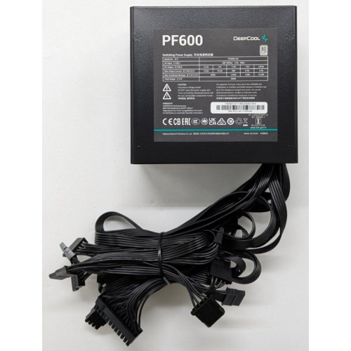 Блок живлення Deepcool PF600 600W (R-PF600D-HA0B-EU) (Відновлено продавцем, 732319) купити з перевіркою сумісності: огляд, характеристики, ціна у Києві, Львові, Вінниці, Хмельницькому, Івано-Франківську, Україні | інтернет-магазин TELEMART.UA фото