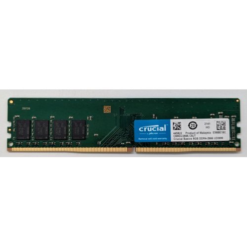 Озп Crucial DDR4 8GB 2666Mhz (CB8GU2666) (Відновлено продавцем, 732338) купити з перевіркою сумісності: огляд, характеристики, ціна у Києві, Львові, Вінниці, Хмельницькому, Івано-Франківську, Україні | інтернет-магазин TELEMART.UA фото