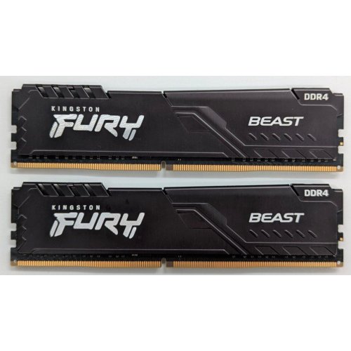 Озп Kingston DDR4 16GB (2x8GB) 3600Mhz FURY Beast Black (KF436C17BBK2/16) (Відновлено продавцем, 732341) купити з перевіркою сумісності: огляд, характеристики, ціна у Києві, Львові, Вінниці, Хмельницькому, Івано-Франківську, Україні | інтернет-магазин TELEMART.UA фото