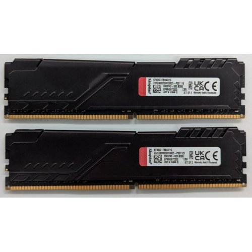 Озп Kingston DDR4 16GB (2x8GB) 3600Mhz FURY Beast Black (KF436C17BBK2/16) (Відновлено продавцем, 732341) купити з перевіркою сумісності: огляд, характеристики, ціна у Києві, Львові, Вінниці, Хмельницькому, Івано-Франківську, Україні | інтернет-магазин TELEMART.UA фото