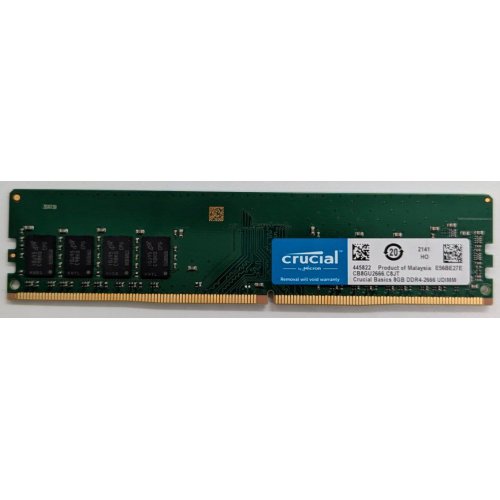 Озп Crucial DDR4 8GB 2666Mhz (CB8GU2666) (Відновлено продавцем, 732351) купити з перевіркою сумісності: огляд, характеристики, ціна у Києві, Львові, Вінниці, Хмельницькому, Івано-Франківську, Україні | інтернет-магазин TELEMART.UA фото