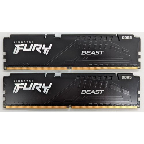 Озп Kingston DDR5 32GB (2x16GB) 6000Mhz FURY Beast (KF560C36BBEK2-32) (Відновлено продавцем, 732361) купити з перевіркою сумісності: огляд, характеристики, ціна у Києві, Львові, Вінниці, Хмельницькому, Івано-Франківську, Україні | інтернет-магазин TELEMART.UA фото