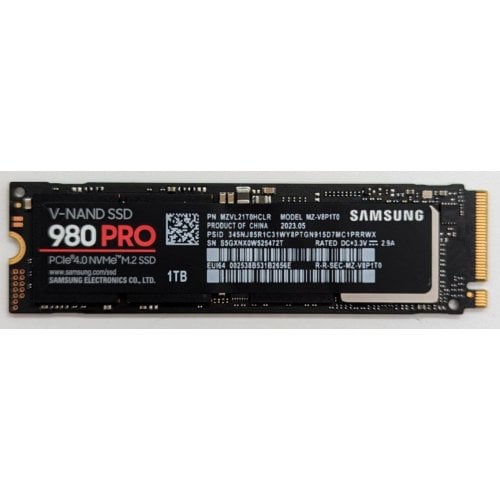 Купить Ssd-диск Samsung 980 PRO V-NAND MLC 1TB M.2 (2280 PCI-E) NVMe 1.3c (MZ-V8P1T0BW) (Восстановлено продавцом, 732366) с проверкой совместимости: обзор, характеристики, цена в Киеве, Днепре, Одессе, Харькове, Украине | интернет-магазин TELEMART.UA фото