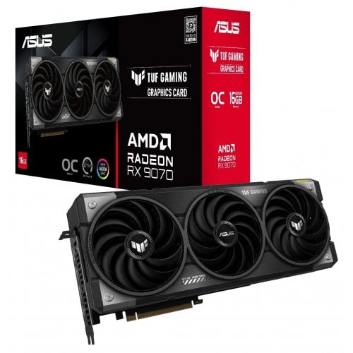 Відеокарта Asus TUF Radeon RX 9070 Gaming OC 16384MB (TUF-RX9070-O16G-GAMING) купити з перевіркою сумісності: огляд, характеристики, ціна у Києві, Львові, Вінниці, Хмельницькому, Івано-Франківську, Україні | інтернет-магазин TELEMART.UA фото